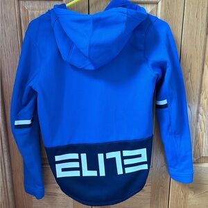 Nike Elite Zip-Up Hoodie Boys Large Blue White Swoosh Great Condition